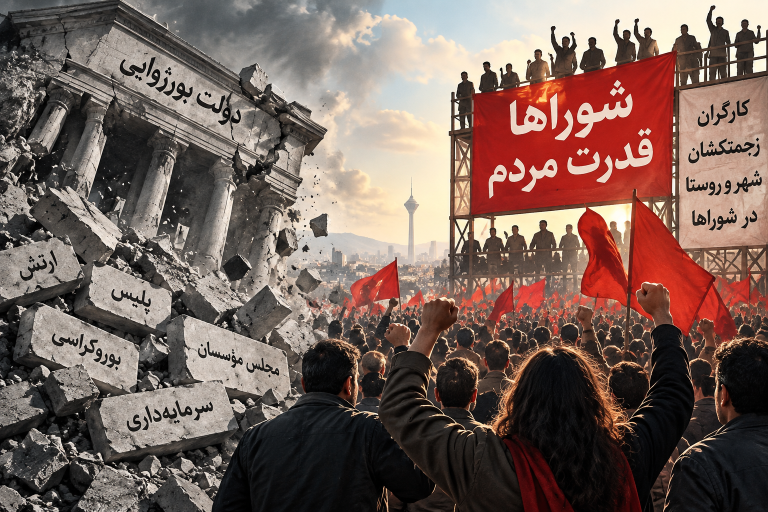 در هم شکستن ماشین دولتی بورژوازی و استقرار حکومت شورایی