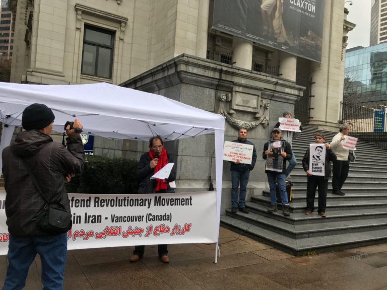 ونکوور گزارشی از اکسیون دفاع از مبارزات کارگران هفت تپه و برای آزادی نمایندگان نیشکر هفت تپه و دیگر کارگران زندانی