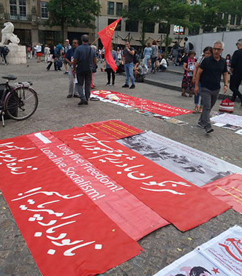 آمستردام: گزارشی از برگزاری آکسیون در حمایت از کارگران زندانی